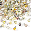 100Pcs Mixed Styles Glass Pendants PALLOY-TADJ00008-2