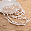 Natural Pearl Nuggets Beaded Necklace NJEW-P126-A-01E-01-3