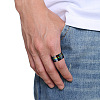 Rainbow Color Pride Flag Word Love Rotating Enamel Finger Ring RABO-PW0001-034E-4