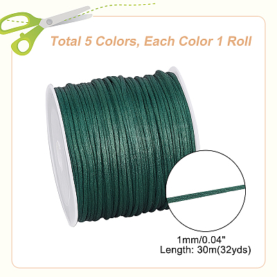   5 Rolls 5 Colors Nylon Cord NWIR-PH0001-99-1