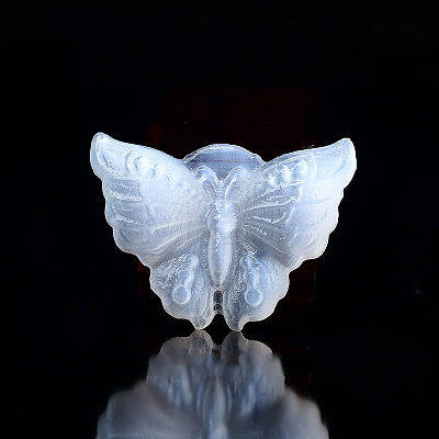 Butterfly Natural Selenite Figurines DJEW-PW0021-13B-1