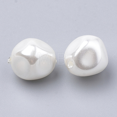 Eco-Friendly Plastic Imitation Pearl Beads X-MACR-T013-15-1