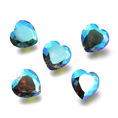 Cubic Zirconia Pointed Back Cabochons ZIRC-H108-07D-214SI-1