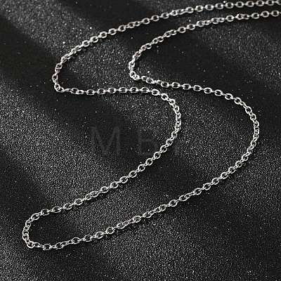 Non-Tarnish 304 Stainless Steel Cable Chain for Necklace STAS-E052-61P-50cm-1