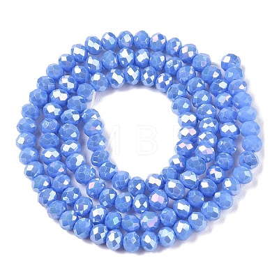 Electroplate Glass Beads Strands EGLA-A044-P4mm-B17-1