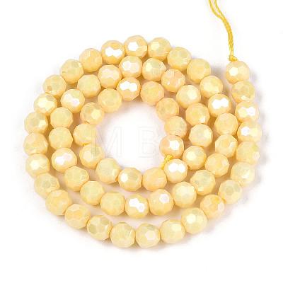Anti-Tarnish Electroplate Glass Beads Strands X-EGLA-T021-6mm-15-08-1