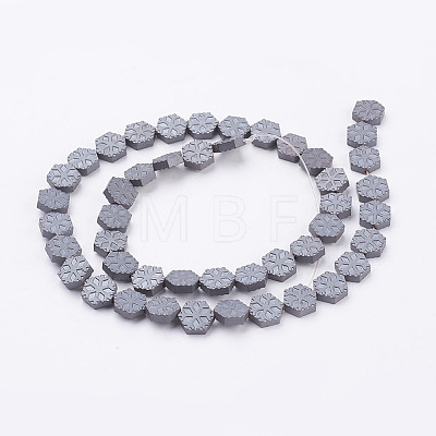 Non-magnetic Synthetic Hematite Beads Strands G-P341-04F-8x3mm-1