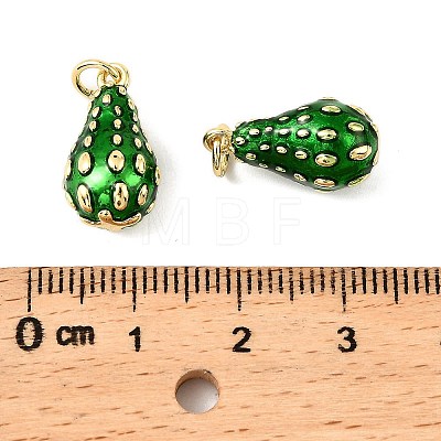 Fruit Brass Enamel Pendants KK-M324-04D-G-1