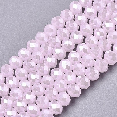 Electroplate Glass Beads Strands EGLA-A034-J8mm-A09-1