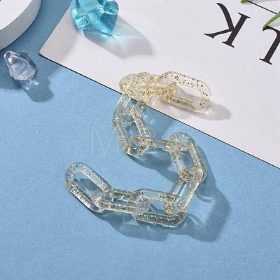 Handmade Transparent Acrylic Paperclip Chains AJEW-JB00814-1