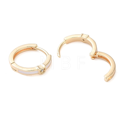 Brass Micro Pave Clear Cubic Zirconia Hoop Earrings for Women EJEW-S234-06G-1