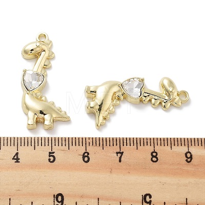 Rack Plating Alloy Rhinestone Pendants PALLOY-F311-20G-01-1