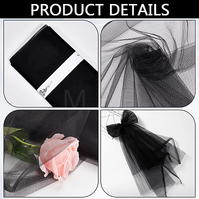 Polyester Tulle Fabric AJEW-WH0314-392B-1