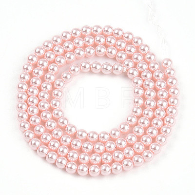 Baking Paint Pearlized Glass Pearl Bead Strands HY-N002-3mm-A10-1