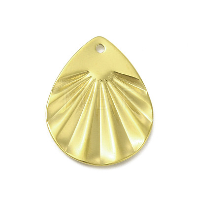 Textured 201 Stainless Steel Pendants STAS-A069-03G-1