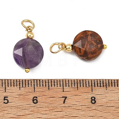 Natural Mixed Gemstone Pendants PALLOY-JF05892-1