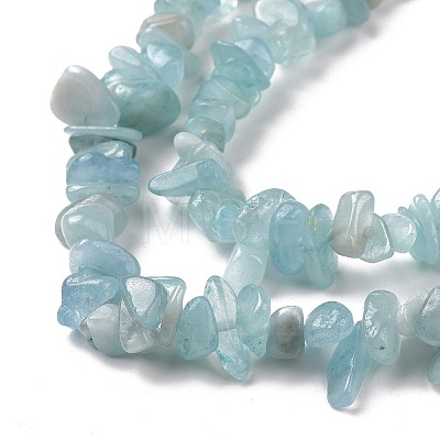 Natural Aquamarine Chips Beads Strands G-D0002-A02-1