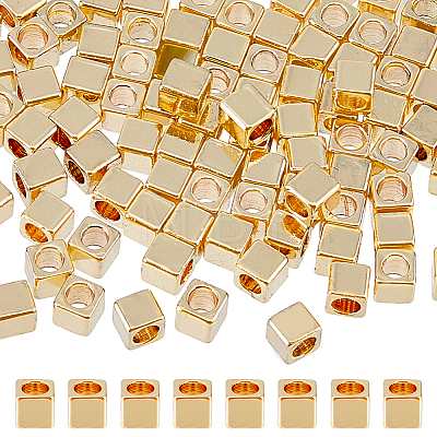 HOBBIESAY 100Pcs Brass Spacer Beads KK-HY0003-58-1