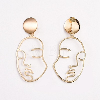 Brass Dangle Earrings X-EJEW-JE03330-1