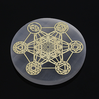 Natural Selenite Coaster PW-WG6D7A3-11-1