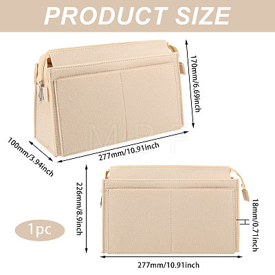 Rectangle Felt Purse Organizer Insert DIY-CO0001-11B-01-1