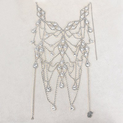 Alloy Crystal Rhinestone Teardrop Multi Layer Body Chains for Night Club FS-WGD641A-02-1