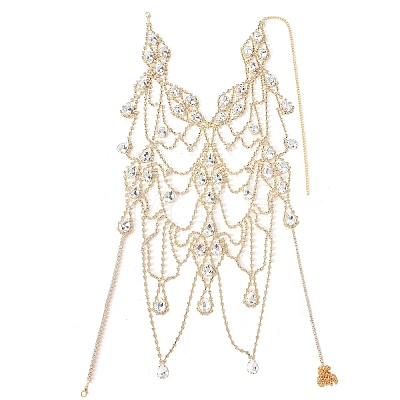 Alloy Crystal Rhinestone Teardrop Multi Layer Body Chains for Night Club FS-WGD641A-01-1