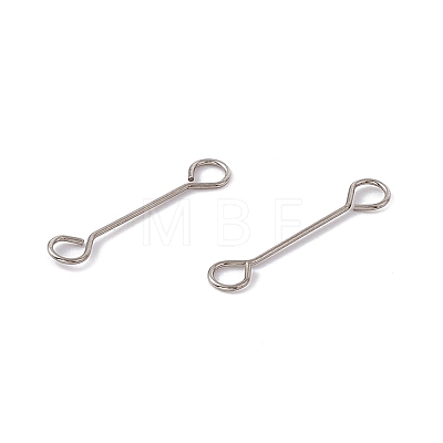 Non-Tarnish 304 Stainless Steel Connector Charms STAS-G291-03A-P-1