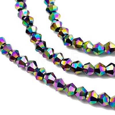 Transparent Electroplate Glass Beads Strands EGLA-A039-T3mm-UA02-1