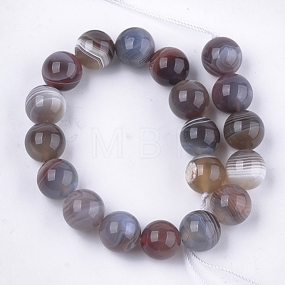 Natural Botswana Agate Beads Strands X-G-S333-10mm-026-1