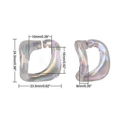 Transparent Acrylic Linking Rings OACR-S036-003A-D01-1