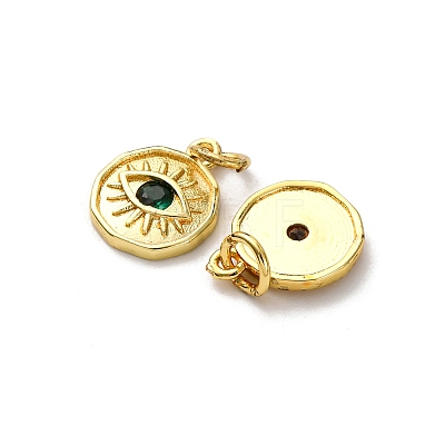 Brass Micro Pave Cubic Zirconia Pendants ZIRC-I368-02G-1