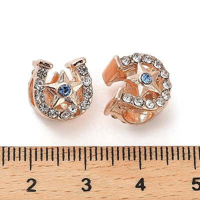 Alloy Rhinestone European Beads FIND-Q115-06RG-1