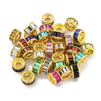 Brass European Beads KKB-L215-028G-1