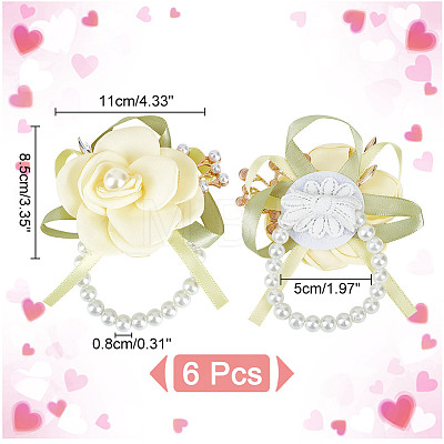 Plastic Wrist Corsage AJEW-WH0518-46-1