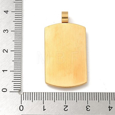 Ion Plating(IP) 304 Stainless Steel Rhinestone Stamping Blank Tag Pendants STAS-G346-21G-1