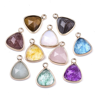 Natural & Synthetic Mixed Gemstone/Glass Charms G-N326-48-1