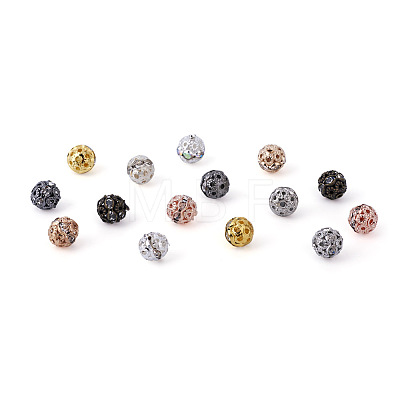 Cheriswelry 160Pcs 8 Colors Alloy Rhinestone Beads FIND-CW0001-11-1