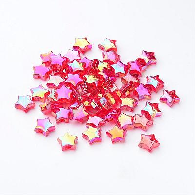Eco-Friendly Transparent Acrylic Beads PL556-8-1