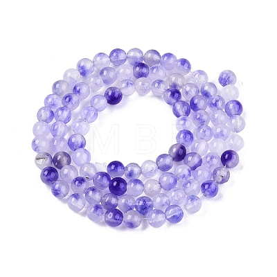 Dyed Natural White Jade Beads Strands G-T140-4mm-A09-1