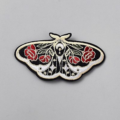 Butterfly Computerized Embroidery Polyester Iron on/Sew on Patches DIY-WH0671-388C-1