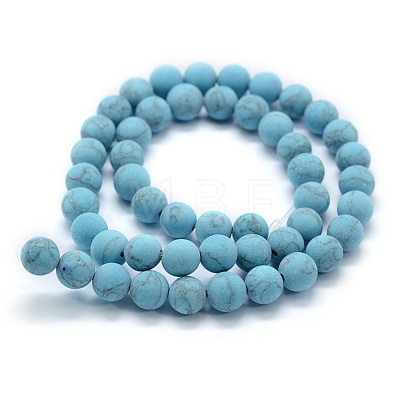 Synthetic Turquoise Beads Strands G-P387-01-10mm-1