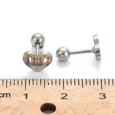 Tarnish Resistant 201 Stainless Steel Barbell Cartilage Earrings EJEW-R147-34-1