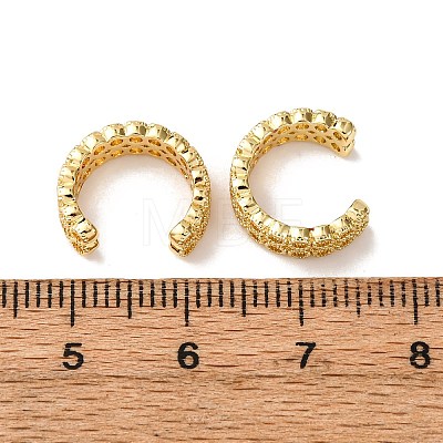 Brass C-Shaped Cuff Earrings EJEW-D332-05B-G-1
