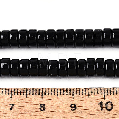 Opaque Solid Color Glass Beads Strands GLAA-N026-3x6mm-11-1