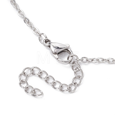 3Pcs 3 Styles 304 Stainless Steel Cable Chain Macrame Pouch Empty Stone Holder Necklace Making NJEW-JN04971-1