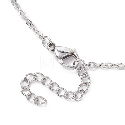 Non-Tarnish 3Pcs 3 Styles 304 Stainless Steel Cable Chain Macrame Pouch Empty Stone Holder Necklace Making NJEW-JN04971-1