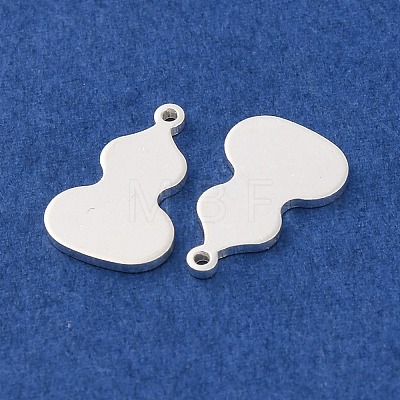 925 Sterling Silver Blank Gourd Charms STER-F057-06S-1