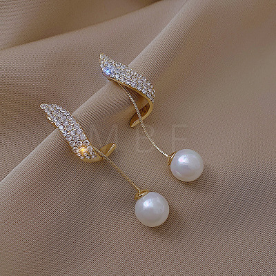 Alloy Crystal Rhinestone Dangle Stud Earrings FS-WG37841-01-1