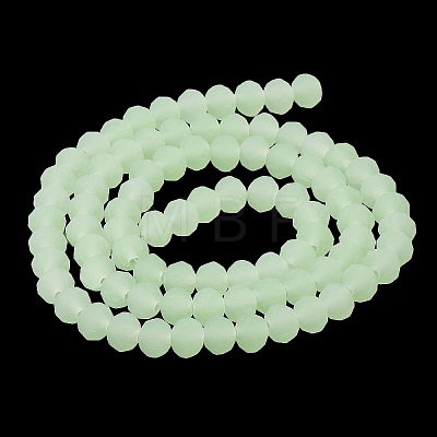 Imitation Jade Solid Color Glass Beads Strands EGLA-A034-J6mm-MD01-1